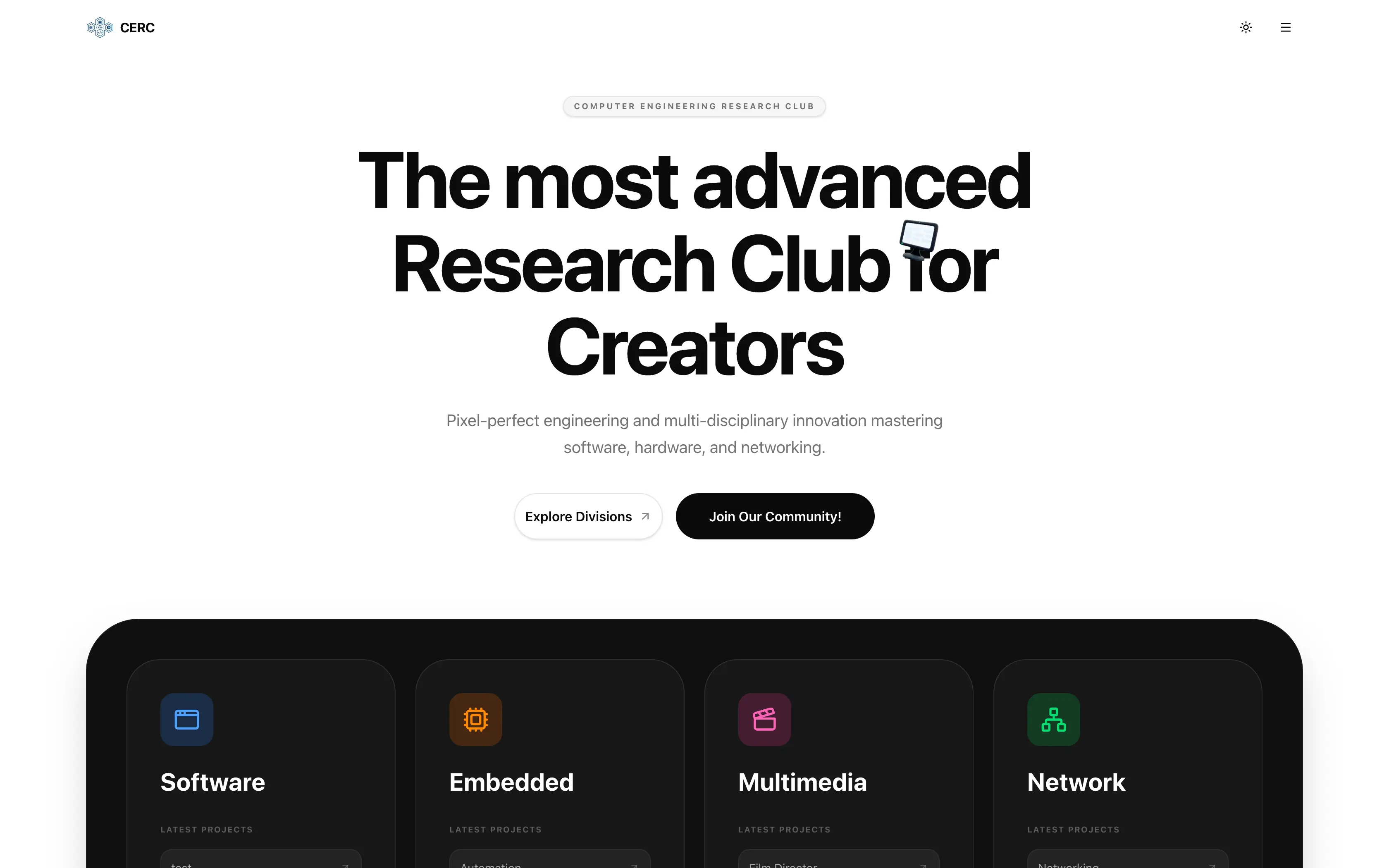 CERC - Landing Page